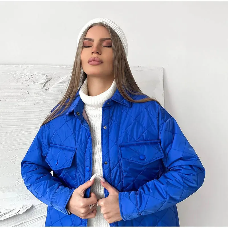 Zaida | Classic padded jacket with snap fasteners for women - Image 11