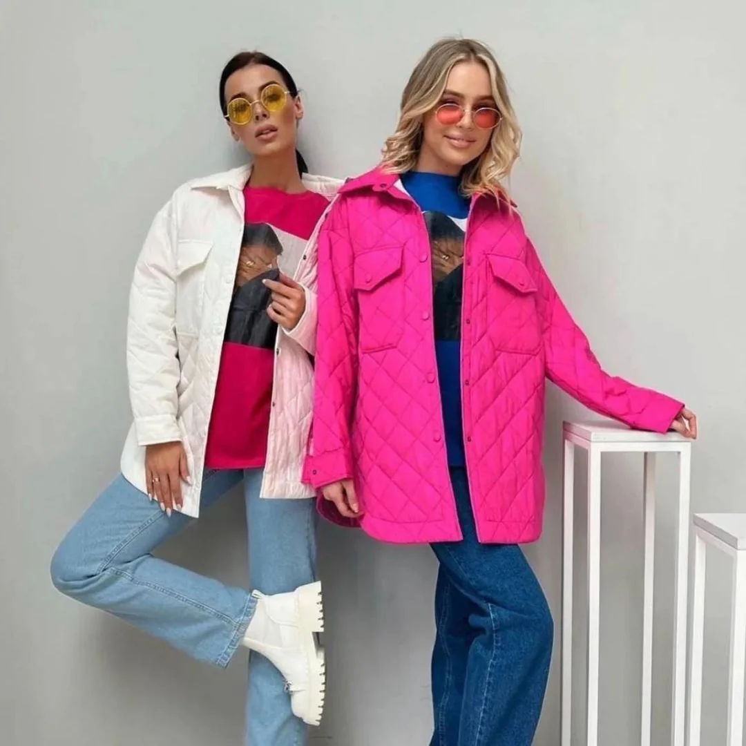 Zaida | Classic padded jacket with snap fasteners for women - Image 5