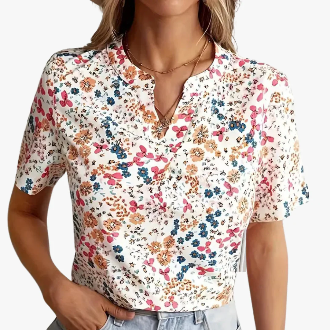 Zaida® | Vintage floral pattern women's blouse - Image 7