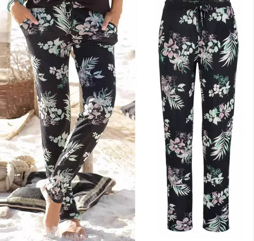 Zaida® | Women'S Floral Pattern Chic Lounge Pants