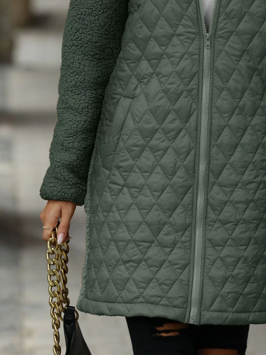 Zaira | Structured, long-sleeved, zip-up hooded coat - Image 14