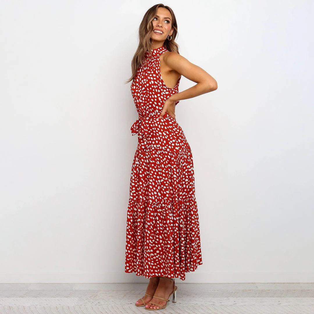 Sara | Elegant Long Polka Dot Dress - Image 10