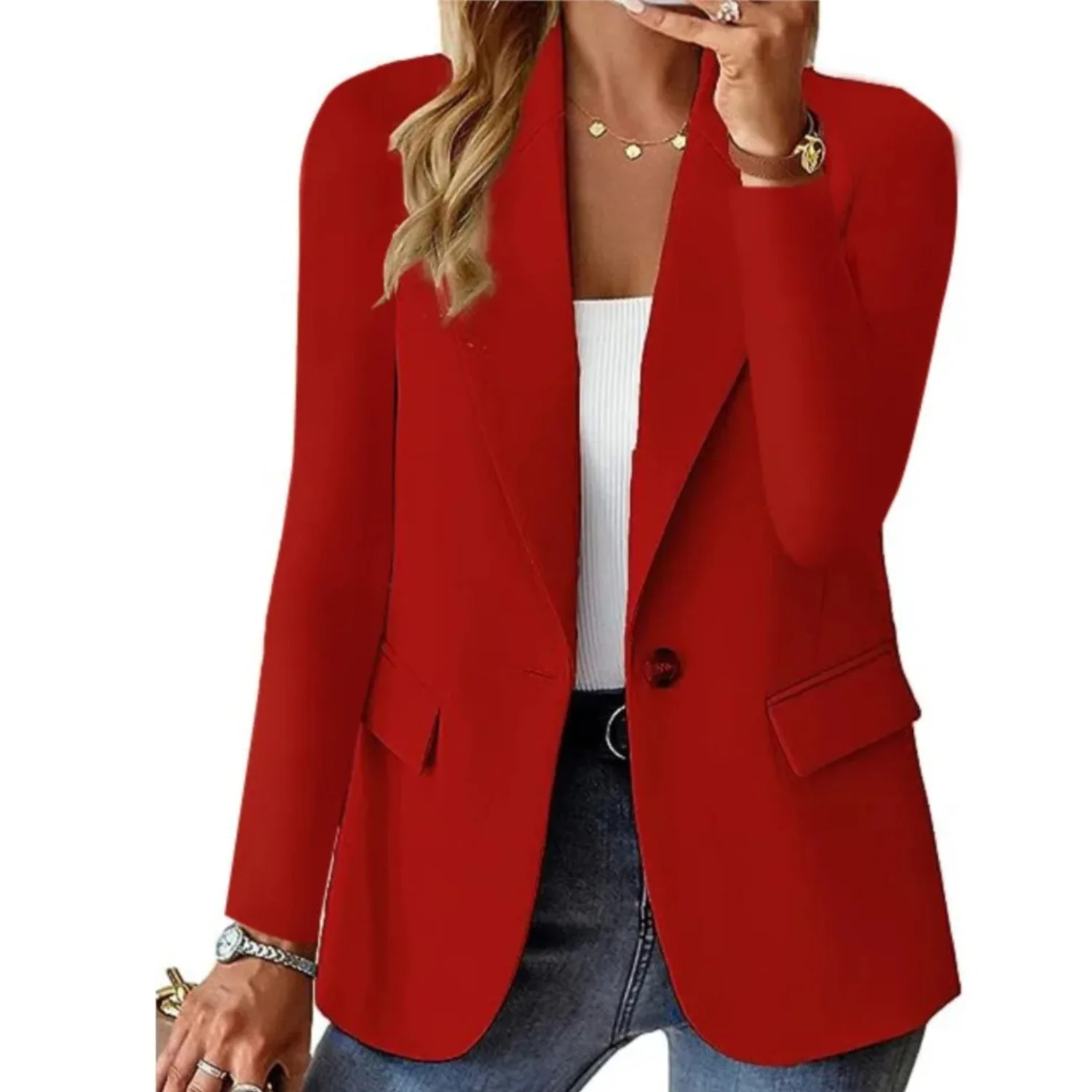 Zoé | Casual women's blazer with long sleeves - Image 3