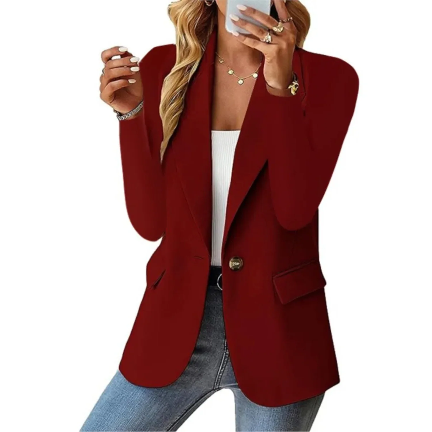 Zoé | Casual women's blazer with long sleeves - Image 5