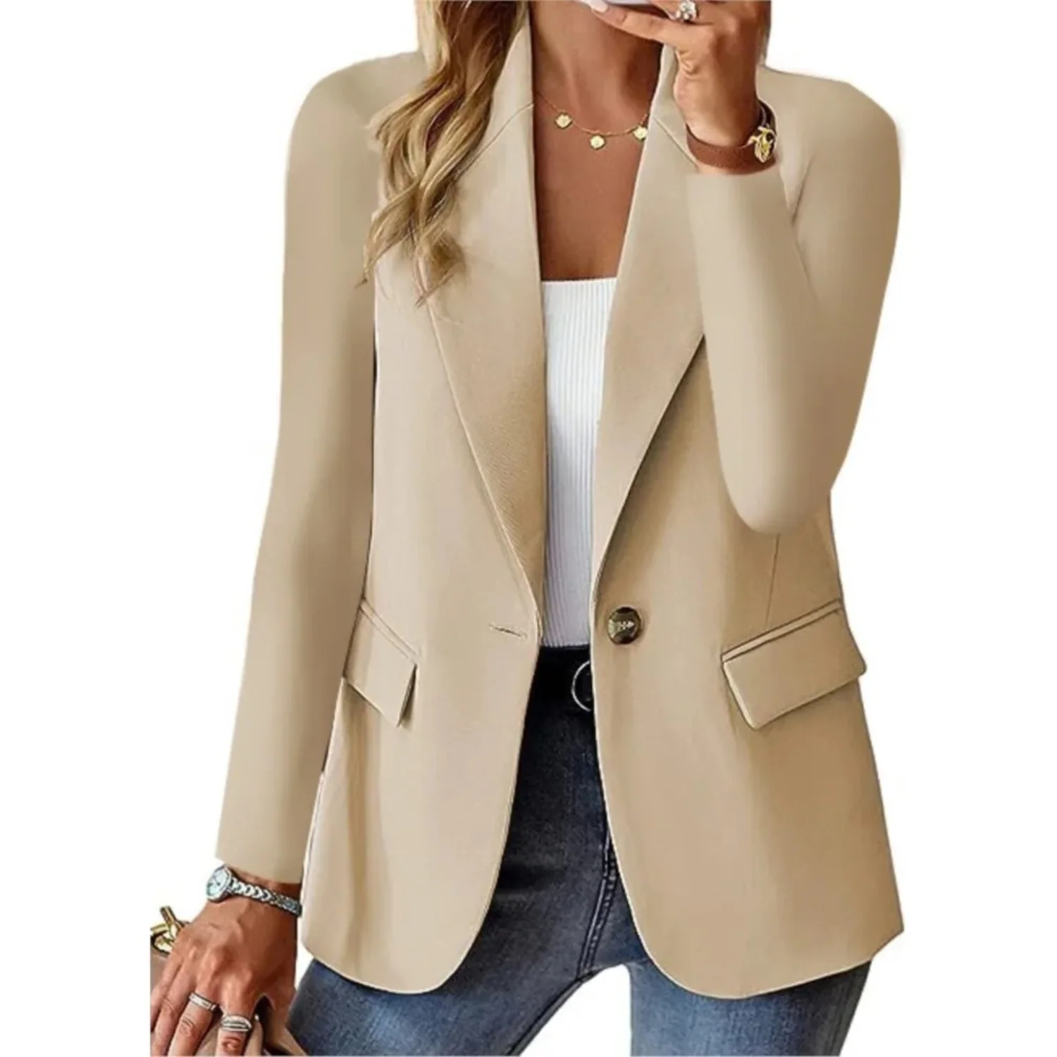 Zoé | Casual women's blazer with long sleeves - Image 8