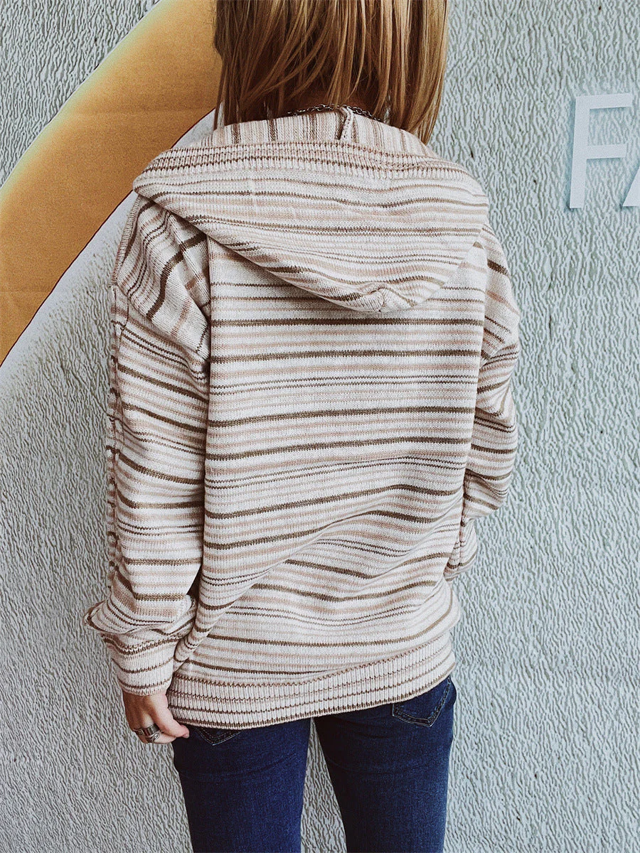 Zoe | Striped long sleeve hoodie - Image 8
