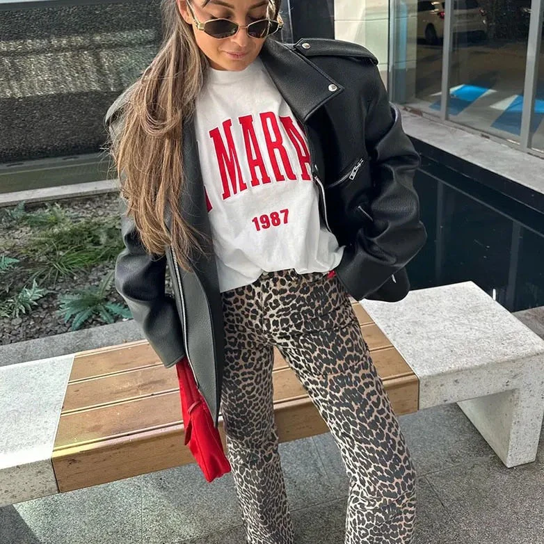 Zola® | Vintage Leopard Print Jeans - Image 2
