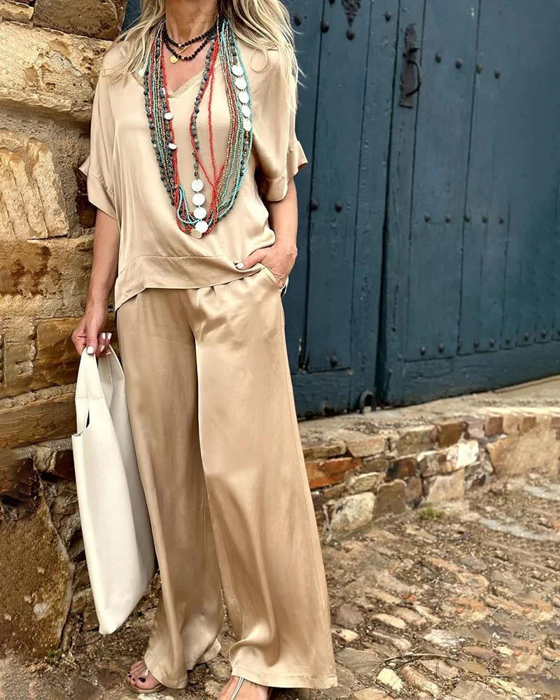 Zulema® | Bologna'S Elysian Elegance Blouse & Pants Set - Image 5
