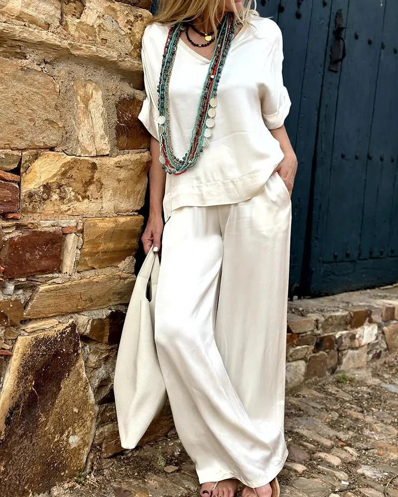 Zulema® | Bologna'S Elysian Elegance Blouse & Pants Set - Image 7