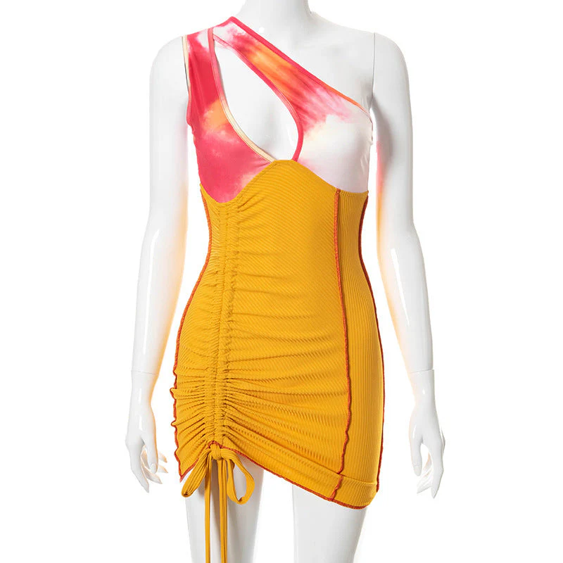 Zulema® | Women'S Asymmetrical Mini Dress With Colorful Gradient And Ruffles - Image 6